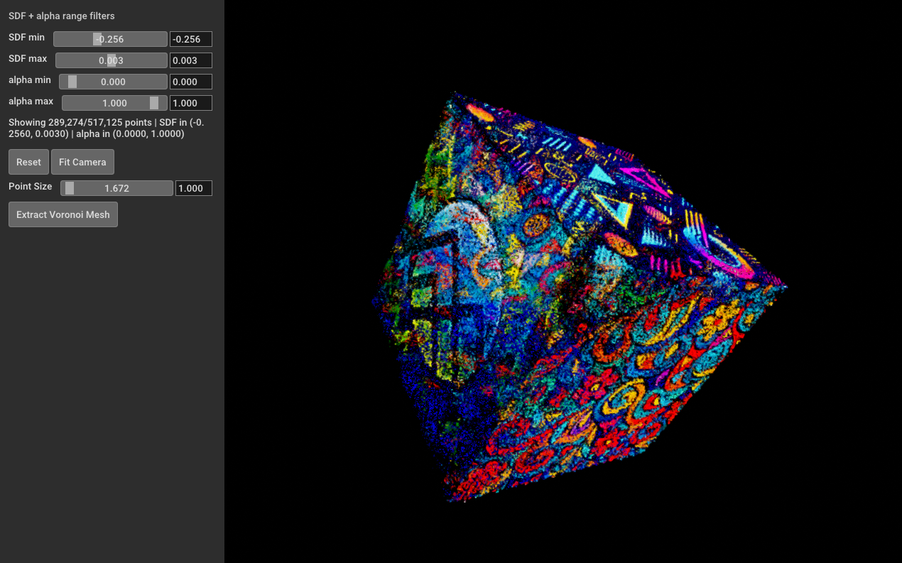 SDFoam GUI point cloud